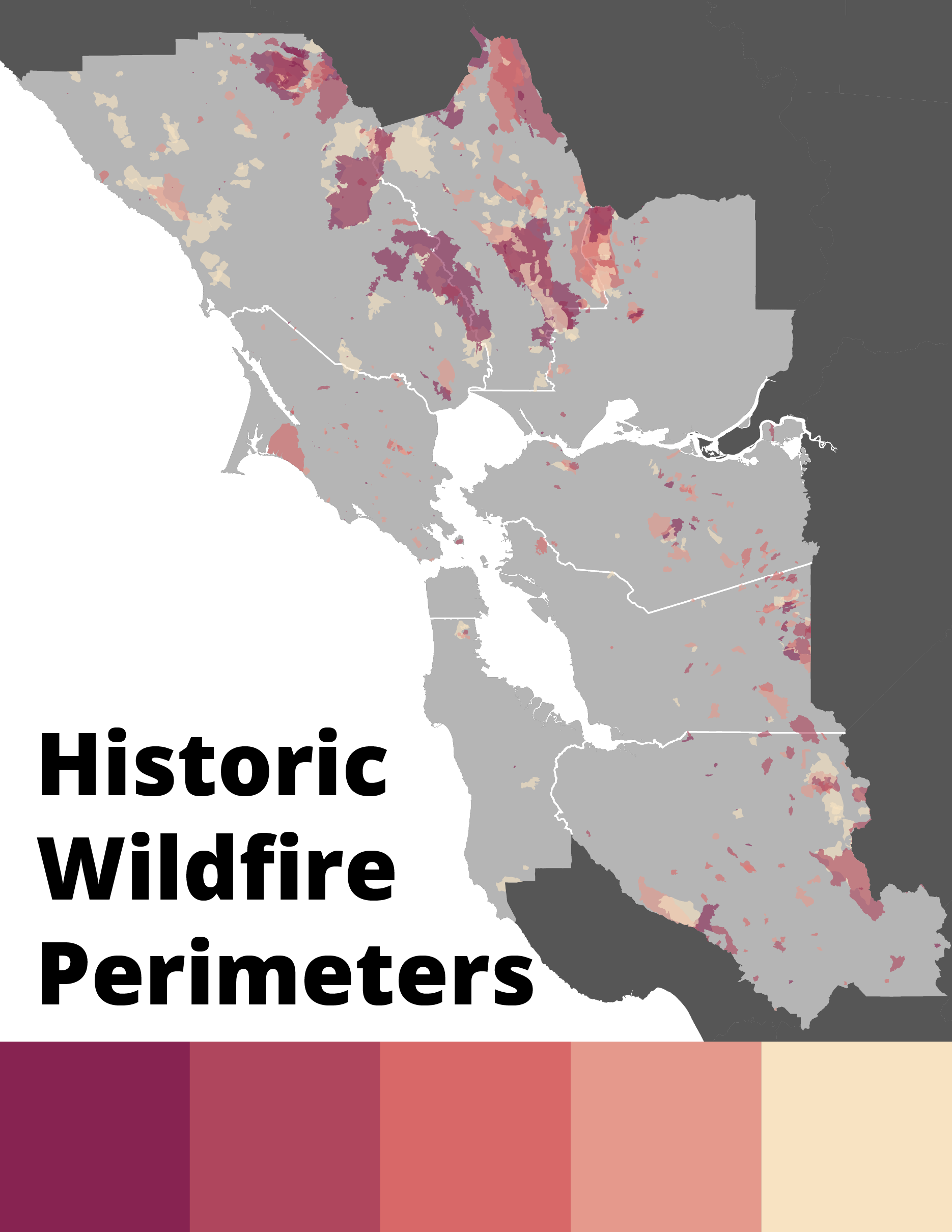 Historic Bay Area Fire Perimeters 