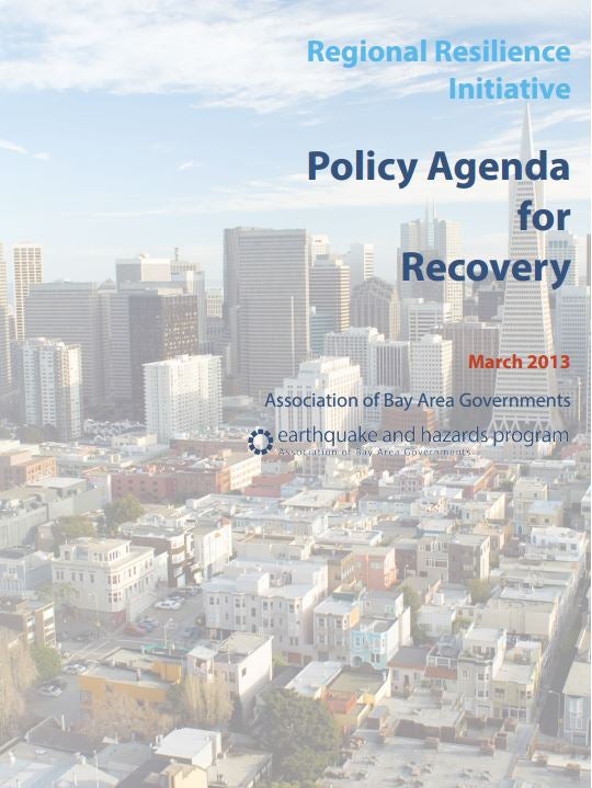 Regional Resilience Initiative: Policy Agenda For Recovery Cover