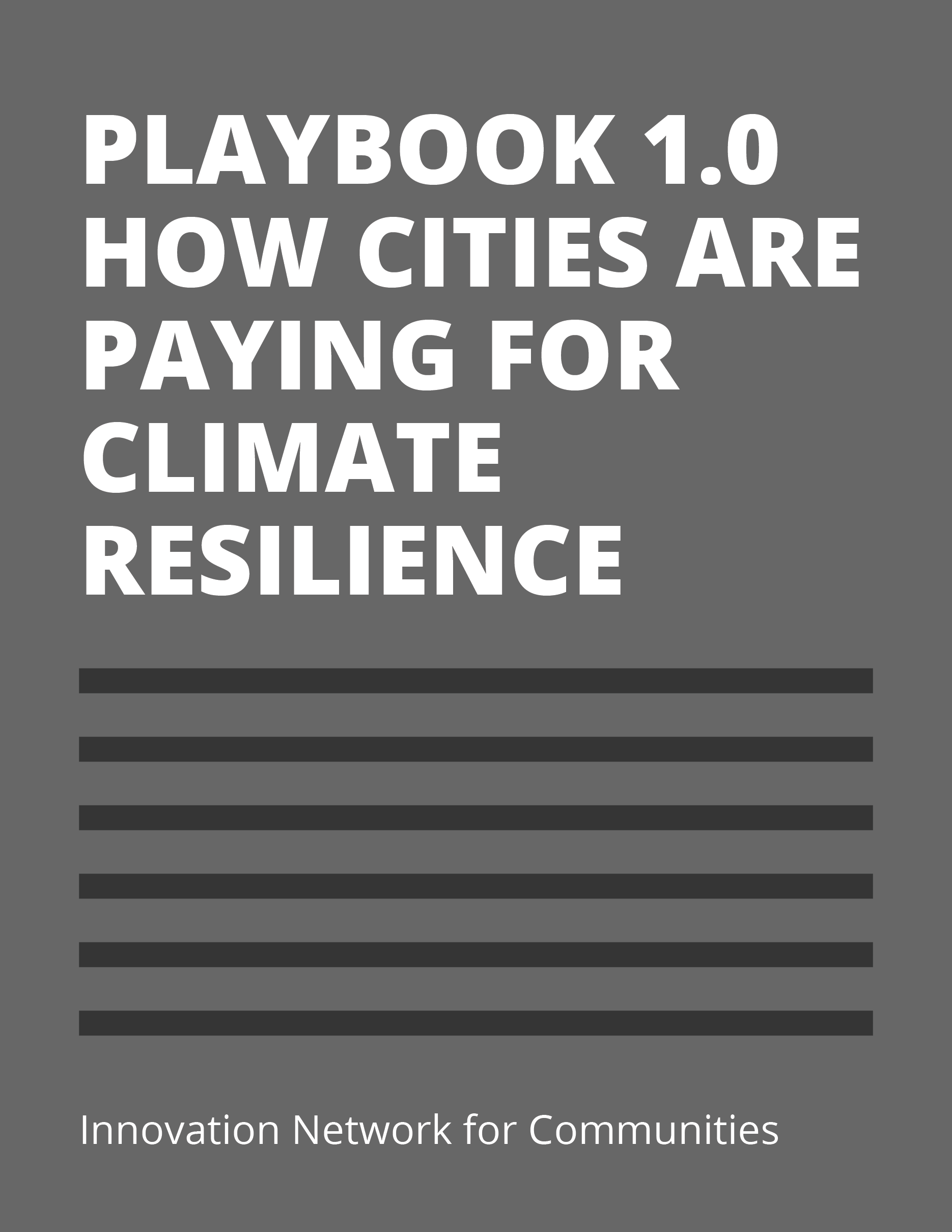 Cover Playbook 1.0: How Cities Are Paying for Climate Resilience