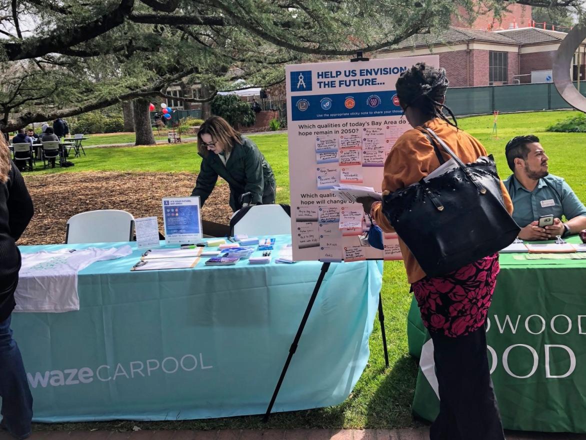 Students at Santa Rosa Junior College contribute to the project at the One Love Diversity Festival.